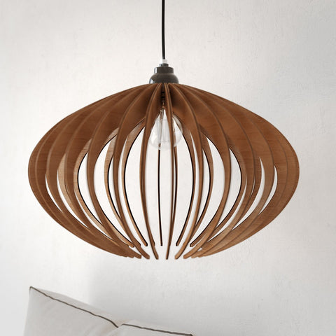 Wooden globe pendant light on sale