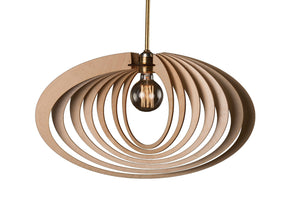 Saturn Ring Modern Wood Pendant Light.